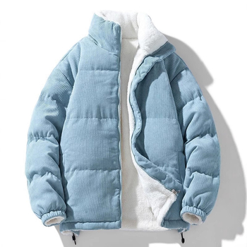 Paarile mõeldud pööratav puuvillapolstriga jope, meeste talvine uue stiili fliisvoodriga, paksendatud ja soe, trendikas brändi tudengi puuvillapolstriga jope