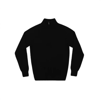 Olasz stílusú, dzsentri galléros, cipzáras, kötött, hosszú ujjú pulóver, őszi és téli új, egyszínű, egyszerű brit, karcsúsított szabású pulóver