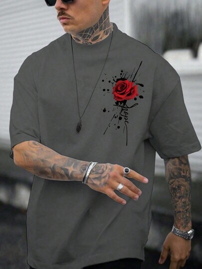 Határokon átnyúló európai kódfüggetlen állomás Manfinity Homme férfi rózsaszín mintás póló