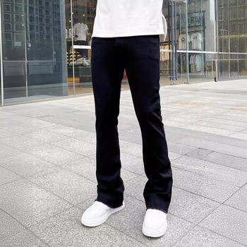 Kiváló minőségű európai és amerikai férfi rugalmas, szűk, kis szarvú farmer, külkereskedelmi független állomás, Jindian, háromszínű robbanások