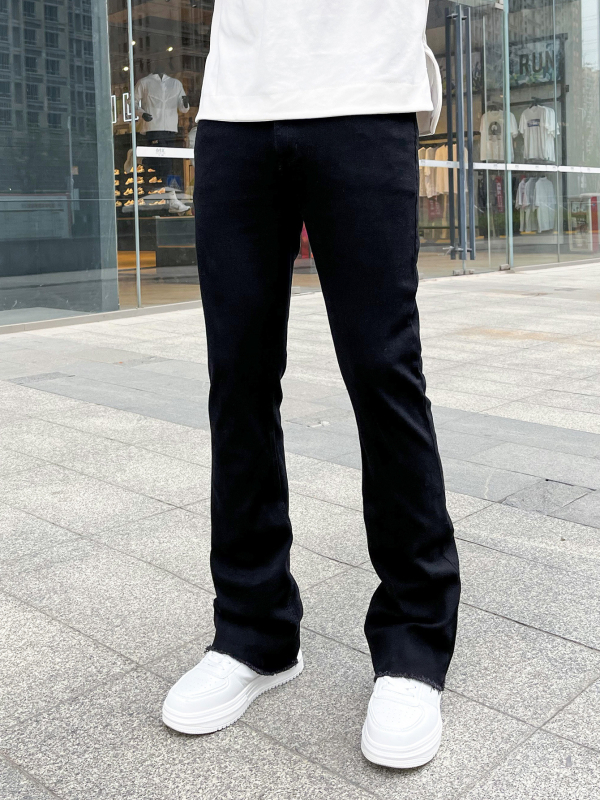 Kiváló minőségű európai és amerikai férfi rugalmas, szűk, kis szarvú farmer, külkereskedelmi független állomás, Jindian, háromszínű robbanások