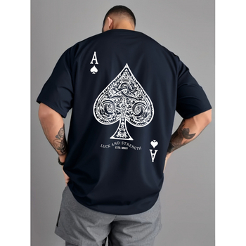 Férfi Ász Pikk Póker Mintás Lezser Póló - St P pamut póló