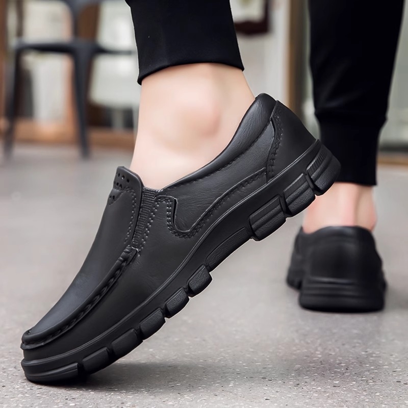 Pantofi de vară pentru bărbați, pantofi de bucătărie pentru bărbați, pantofi de bucătar, pantofi casual din piele respirabili de vară pentru bărbați