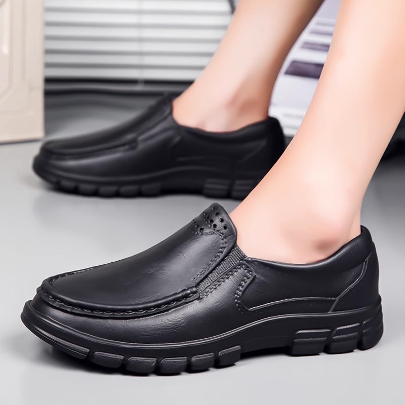 Pantofi de vară pentru bărbați, pantofi de bucătărie pentru bărbați, pantofi de bucătar, pantofi casual din piele respirabili de vară pentru bărbați