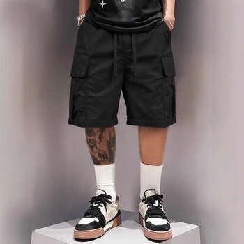 Pārrobežu karstie šorti, amerikāņu ikdienas šorti ar daudzkabatām, modernas zīmola brīvas, universālas plus izmēra bikses, vintage stila