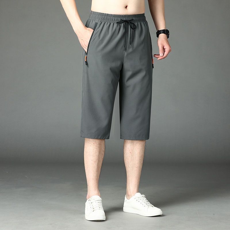 Uued meeste lahtised sirge säärega lühikesed püksid, pluss-suuruses trendikad trükitud ülerõivaste püksid 2024. aasta uus mudel