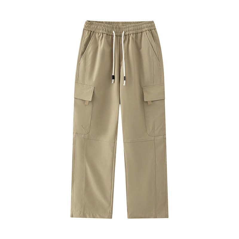 Férfi tavaszi és őszi bő, egyenes, divatos, jóképű, divatos, márkás, lezser, tinédzsereknek való, hosszú nadrág, férfi hétköznapi nadrág