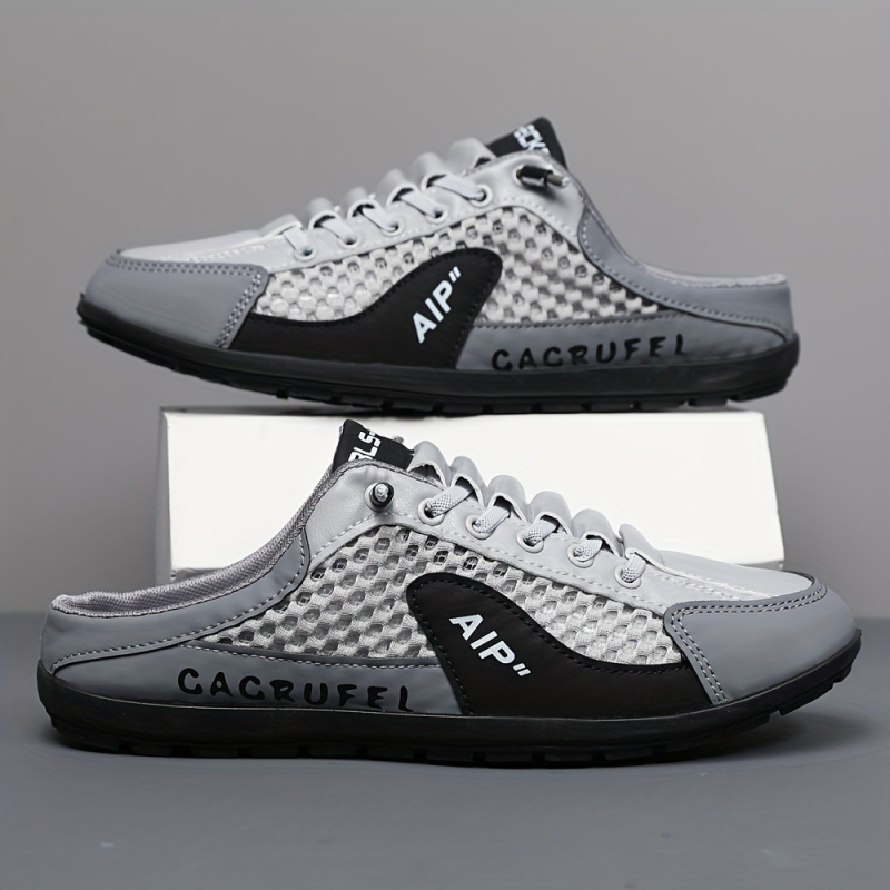 temu Amazon Explosions väikesed õhukese põhjaga võrkkangast poolsussid meeste võrkkingad meeste vabaajajalatsid rannajalatsid laisk oa kingad