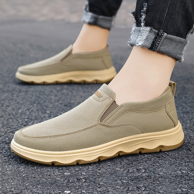 Stare pekinške platnene cipele, univerzalne prozračne, novi stil, muške cipele bez rukava, cipele za lijene tate, ležerne platnene cipele za muškarce