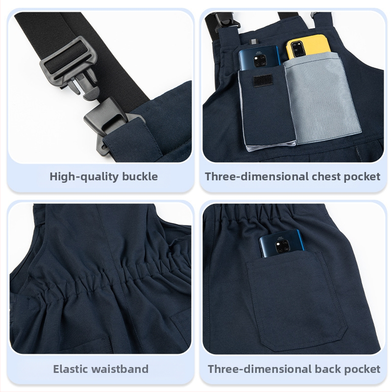 Piiriülesed kolmemõõtmelised suurte taskutega kombinesoonid, eritellimusel trükitud värvisobitavad mitme taskuga kombinesoonid, tehaseriided, töökaitseriietus