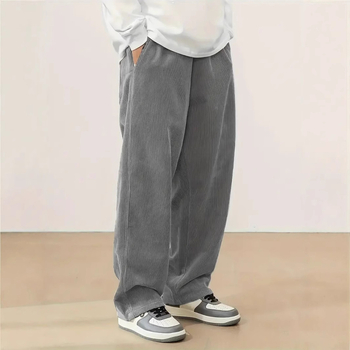 2025 őszi és téli népszerű tiszta színű európai és amerikai export Amazon férfi ruházat férfi kordbársony egyenes szabású alkalmi nadrág