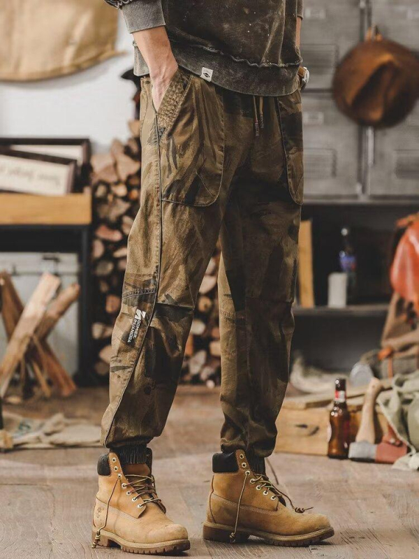 Amerikai retro főutcai overál férfi egyenes, bő szárú lezser nadrág 2024 új divatos belső nadrág