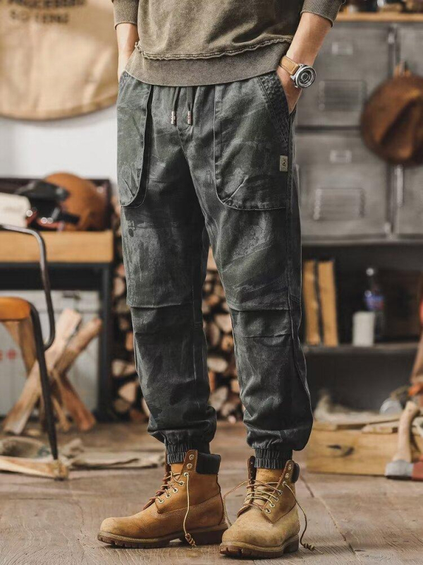 Amerikai retro főutcai overál férfi egyenes, bő szárú lezser nadrág 2024 új divatos belső nadrág