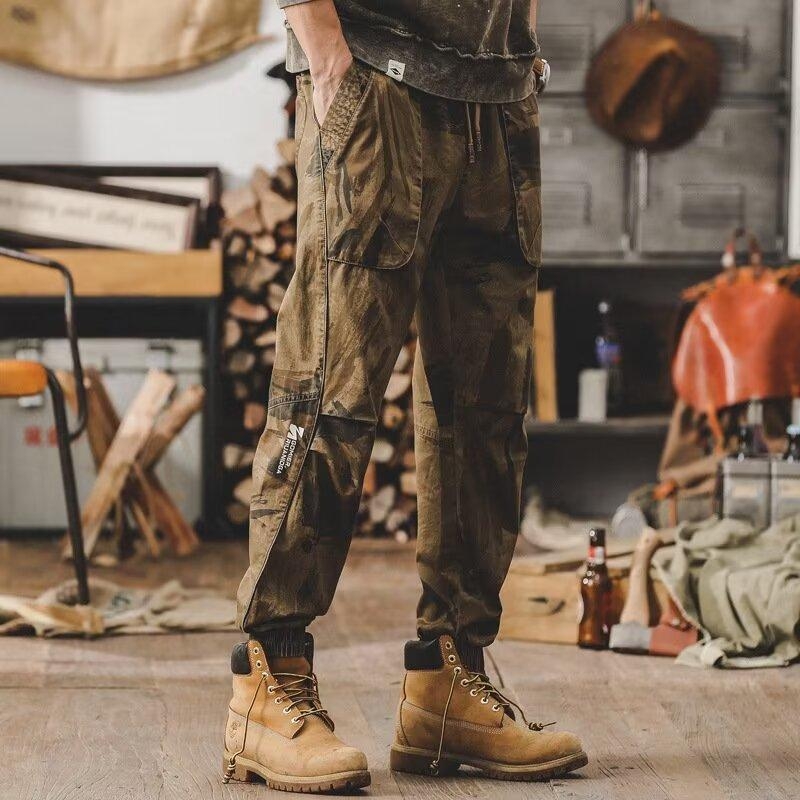 Amerikai retro főutcai overál férfi egyenes, bő szárú lezser nadrág 2024 új divatos belső nadrág