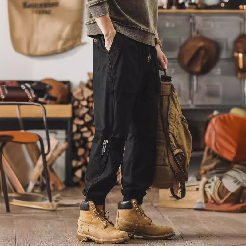 Amerikai retro főutcai overál férfi egyenes, bő szárú lezser nadrág 2024 új divatos belső nadrág