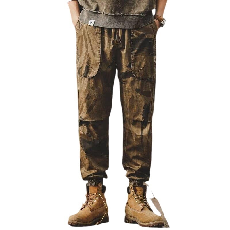 Amerikai retro főutcai overál férfi egyenes, bő szárú lezser nadrág 2024 új divatos belső nadrág