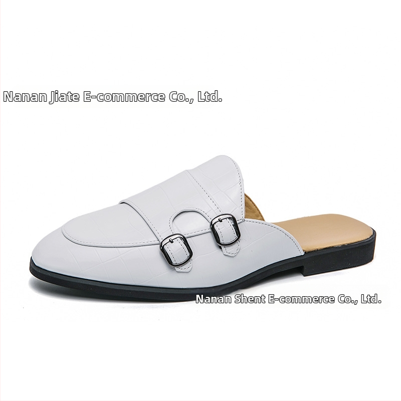 2025 Nyári Új Férfi Alkalmi Baotou Félcipő, Határokon Átnyúló, Plus Size Koreai Bőr Cipő, Üzleti Alkalmi Ruha Férfi Cipő