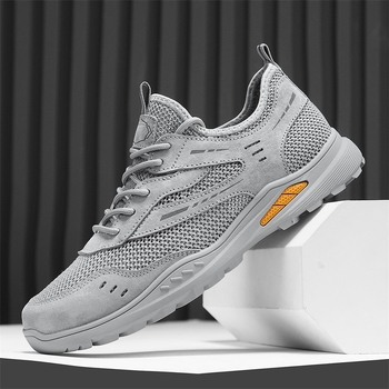 Férfi cipők 2025 tavaszi új hálós, lélegző, sportcipő, valódi bőr, könnyű, csúszásmentes, alkalmi cipők, plus size 4647