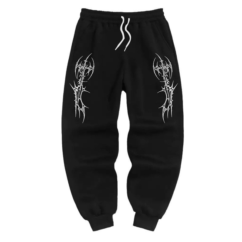 Pavasario ir rudens naujos vyriškos laisvalaikio sportinės kelnės. Vyriškos margintos elastinės juosmens kelnės.