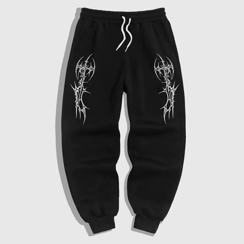 Pavasario ir rudens naujos vyriškos laisvalaikio sportinės kelnės. Vyriškos margintos elastinės juosmens kelnės.