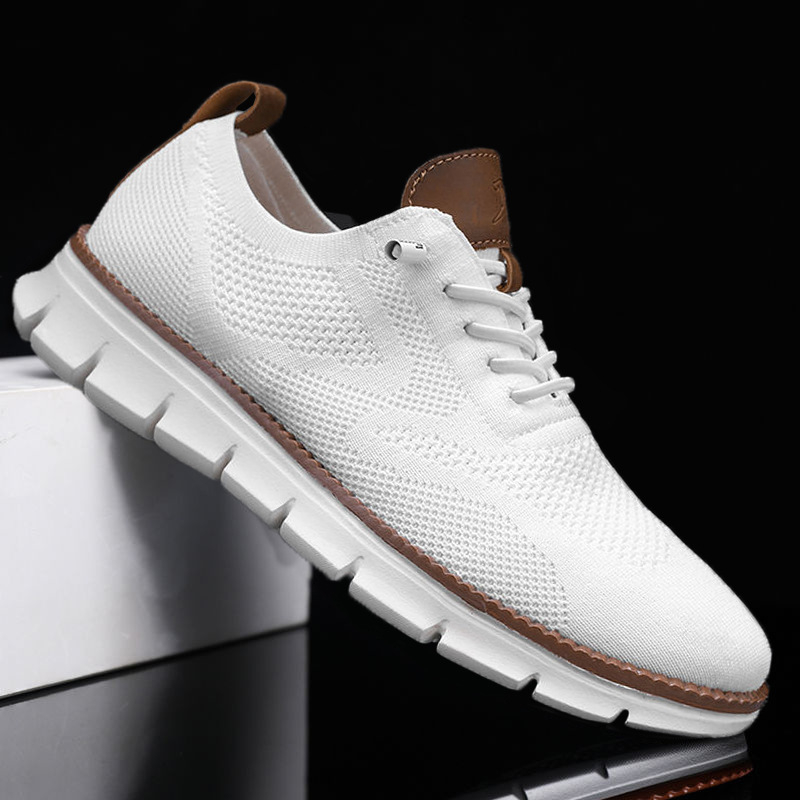 2024-es brit stílusú férfi cipők, nyári, lélegző, alkalmi sportcipők, légy szőtt hálós cipők, férfi nagy méretű, 46-os futócipők