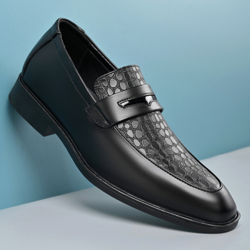 Δερμάτινα Παπούτσια Crossborder Ανδρικά Slip-on Μυτερά Casual Ανδρικά Παπούτσια Άνοιξη και Φθινόπωρο Νέα Ανδρικά Δερμάτινα Παπούτσια Business Dress Μυτερά Μικρά