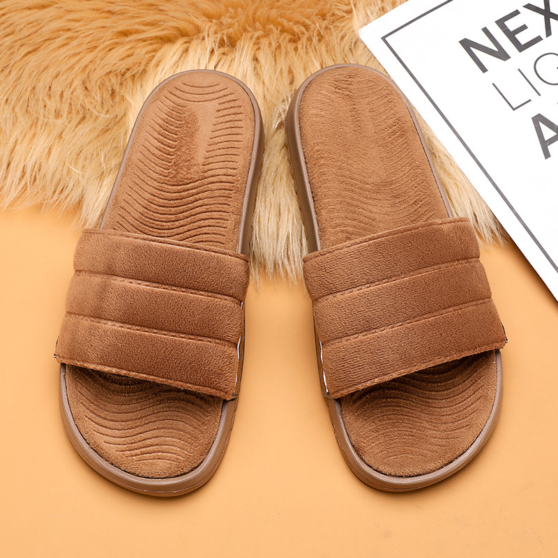 Egyszavas téli papucsok férfi külső ruházat velúr könnyű, jó ár-érték arányú külső ruházat puha talpú papucsok otthoni beltéri kényelmes papucsok