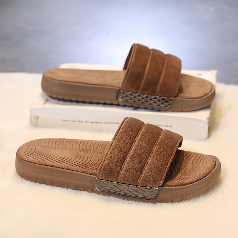Egyszavas téli papucsok férfi külső ruházat velúr könnyű, jó ár-érték arányú külső ruházat puha talpú papucsok otthoni beltéri kényelmes papucsok