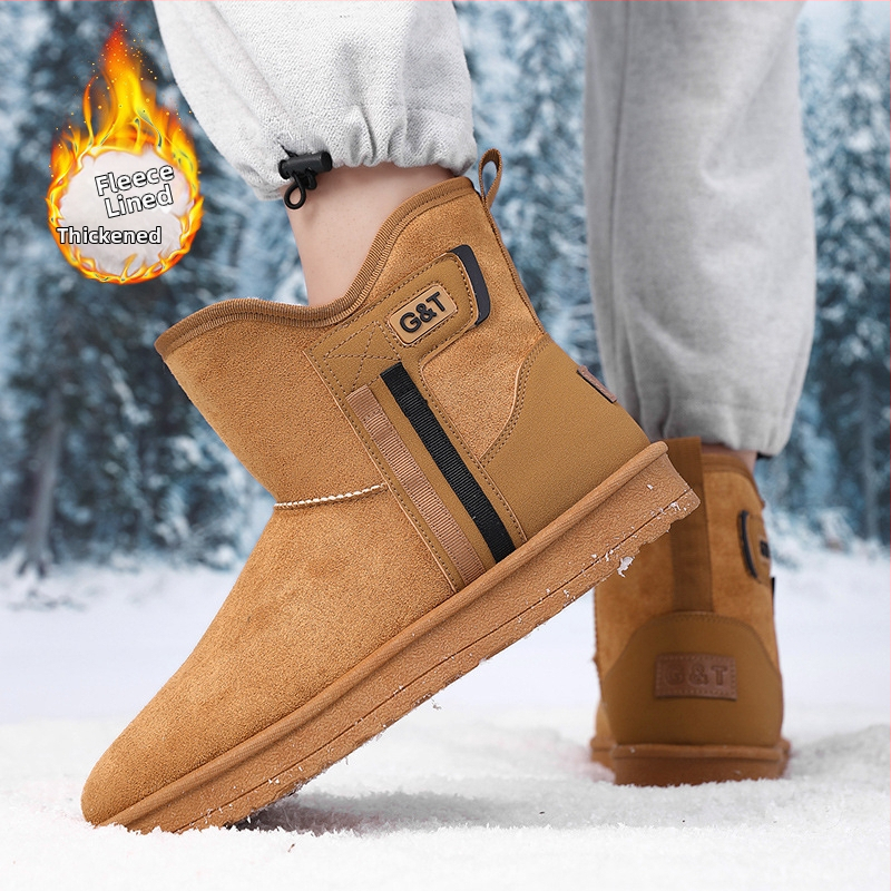 Pantofi de iarnă noi pentru bărbați din bumbac, 2024, cizme de zăpadă nordice pentru zilele cu zăpadă, Chelsea, cizme calde și durabile din bumbac