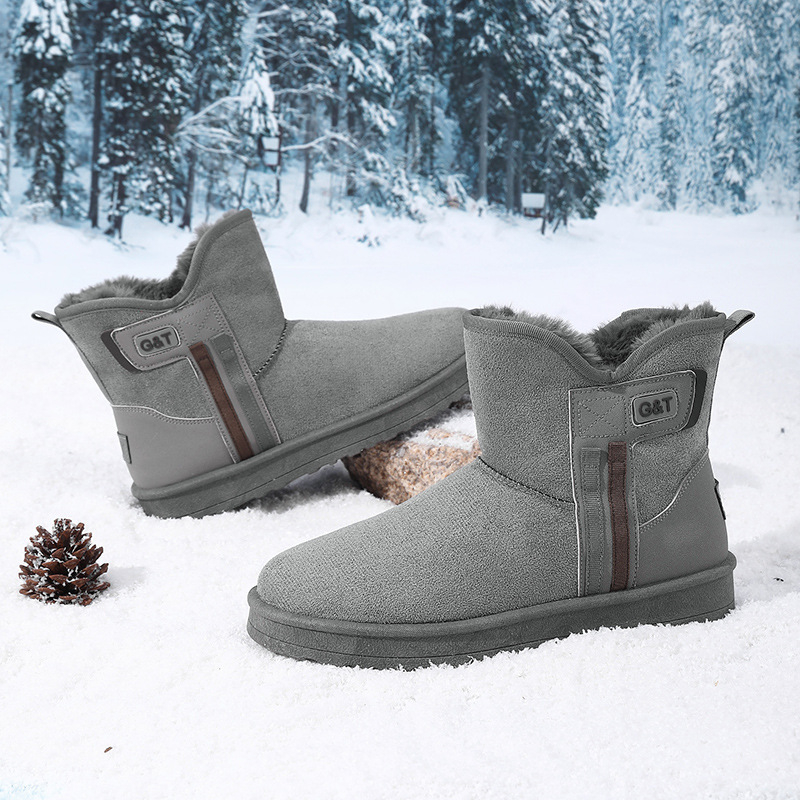 Pantofi de iarnă noi pentru bărbați din bumbac, 2024, cizme de zăpadă nordice pentru zilele cu zăpadă, Chelsea, cizme calde și durabile din bumbac