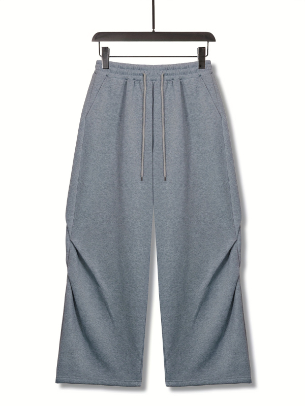 Prekogranične Amazon nove američke plisirane ležerne hlače širokih nogavica za muškarce i žene, drape ravne cijevi, duge trenirke s mikrorogovima