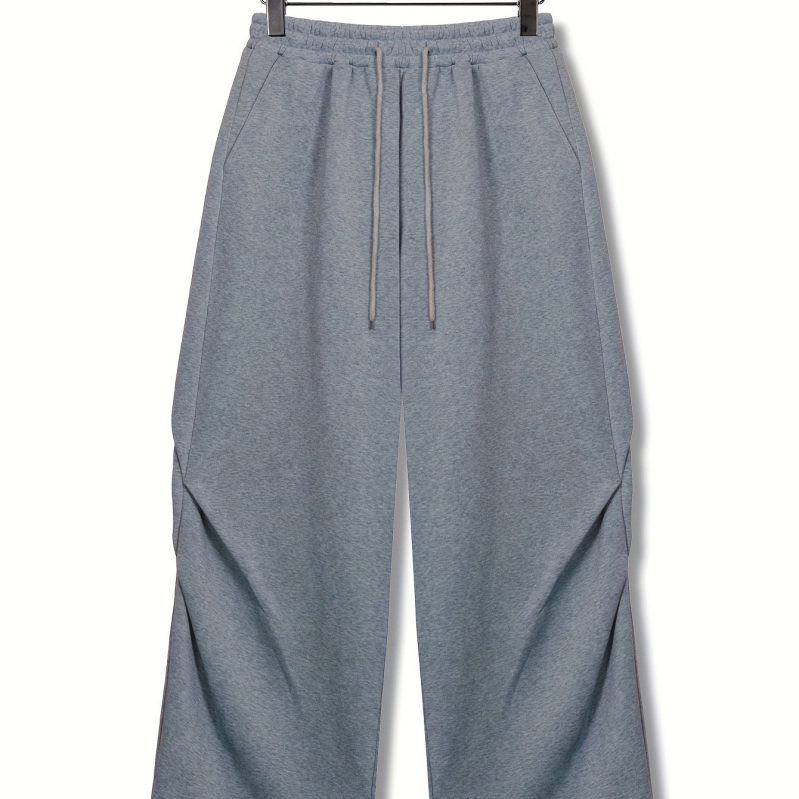 Prekogranične Amazon nove američke plisirane ležerne hlače širokih nogavica za muškarce i žene, drape ravne cijevi, duge trenirke s mikrorogovima