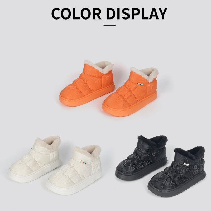 Rudens ir žiemos nauji, vilnos pamušalu pamušti sniego batai, madingi vyrams ir moterims, poroms, šilti lauko medvilniniai batai, madingi storapadžiai duonos batai urmu
