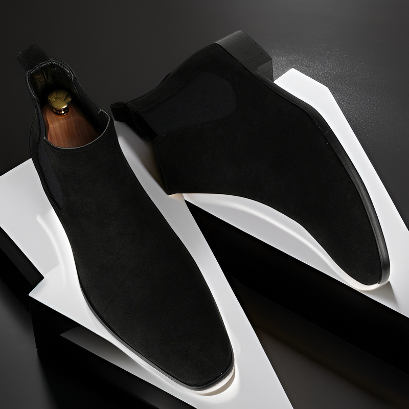 2025. aasta sügis-talve uued suured meeste Chelsea saapad väikese kandilise ninaga Briti härmas Korea stiilis meeste lühikesed saapad hulgimüügist