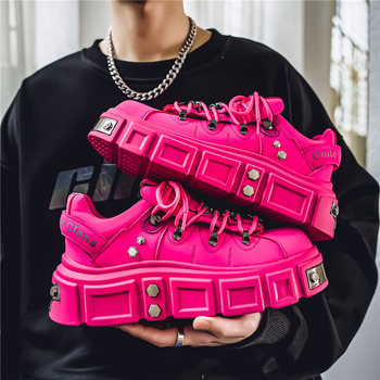 Muške cipele Nove Debele Potplate Povećane Ležerne Daske Cipele Internet Popularne Popularne Trendovske Marke Nišni Dizajn Sense Cipele Prekogranične Cipele Velike Veličina