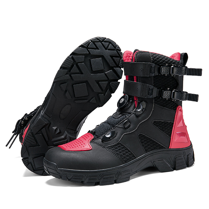 Piiriüleselt hangitud pluss-suuruses rinnapaelaga kõrge säärega mootorrattakingad, kukkumisvastased mootorrattakingad, nelja aastaaja kaitsvad saapad, kõrge säärega jalgrattasaapad