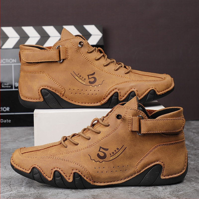 Μπότες Martin για άνδρες μεγάλου μεγέθους, μεσαίου μεγέθους, ευέλικτα παπούτσια οδήγησης, octopus casual παπούτσια, χειροποίητες δερμάτινες μπότες για άνδρες με χειροποίητη ραφή
