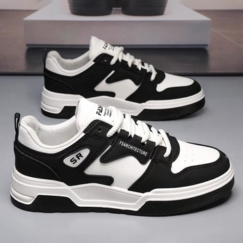 Καλοκαιρινά Ανδρικά Παπούτσια Νέα Αναπνέοντα Παπούτσια Ανδρικά Φοιτητικά Μοντέρνα Λευκά Παπούτσια All-match Αθλητικά Παπούτσια με Πλατφόρμα Casual Αθλητικά Παπούτσια
