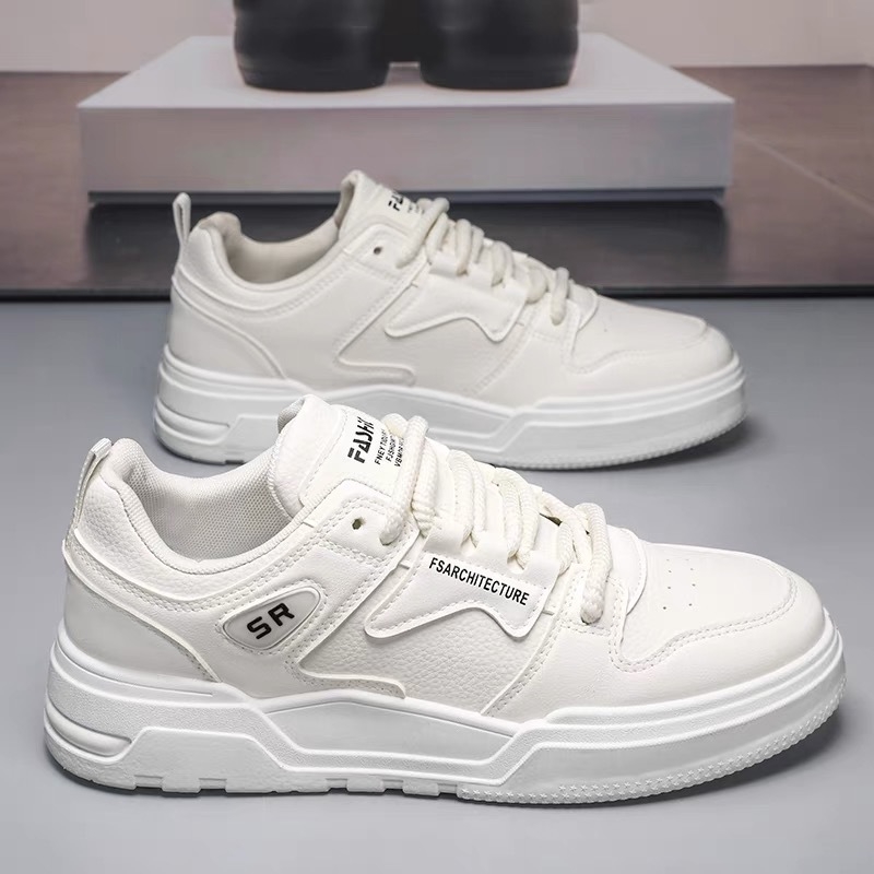 Καλοκαιρινά Ανδρικά Παπούτσια Νέα Αναπνέοντα Παπούτσια Ανδρικά Φοιτητικά Μοντέρνα Λευκά Παπούτσια All-match Αθλητικά Παπούτσια με Πλατφόρμα Casual Αθλητικά Παπούτσια