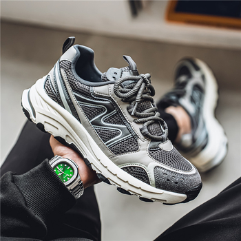 Pantofi sport Torre argintii pentru bărbați, anul șarpelui, comerț exterior, primăvară și vară, talpă groasă, sport casual cu explozii, toate potrivirile