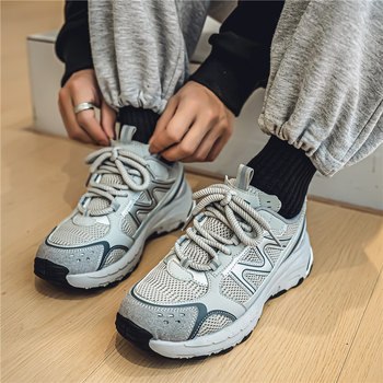 Pantofi sport Torre argintii pentru bărbați, anul șarpelui, comerț exterior, primăvară și vară, talpă groasă, sport casual cu explozii, toate potrivirile