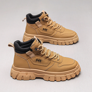 Μπότες Martin για άνδρες, μεγάλες σε μέγεθος, μοντέρνες, ψηλοτάκουνες, μαύρες, αδιάβροχες, με χοντρό πάτο, αντιολισθητικές, ανθεκτικές στη φθορά, βρετανικές ανδρικές μπότες, για όλες τις χρήσεις.