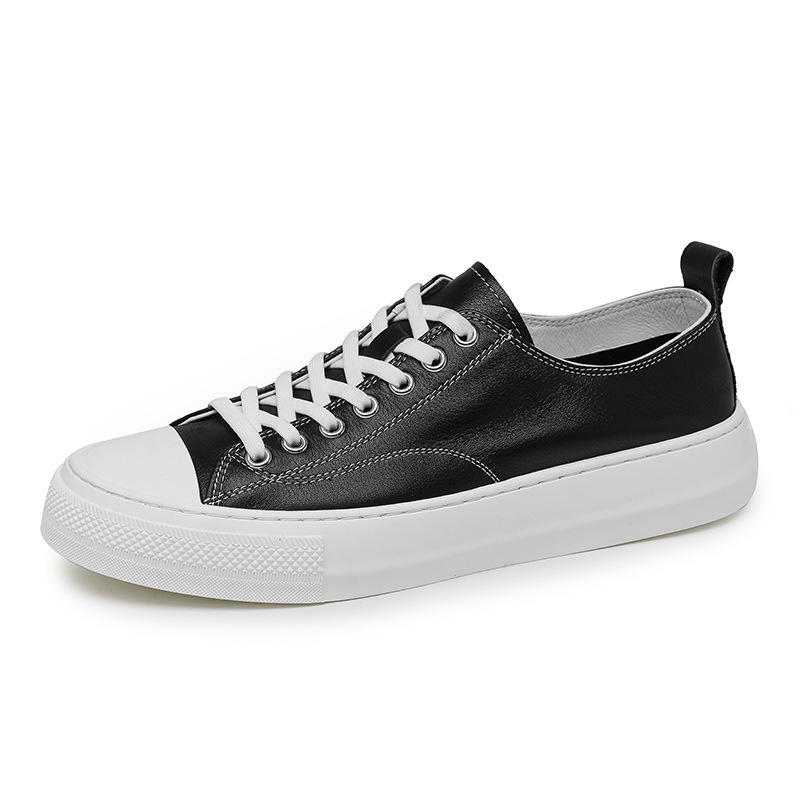 Pantofi sport pentru bărbați, din piele naturală, cu tălpi din latex, pentru sport și casual, de primăvară 2025, noi, cu primul strat, din piele de vacă, cu platformă înaltă
