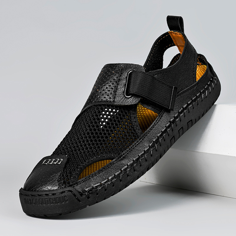 Ljetne sandale, nove ležerne, veće veličine, cipele za plažu, prozračne, mrežaste, univerzalne, muške, lijene cipele za noge