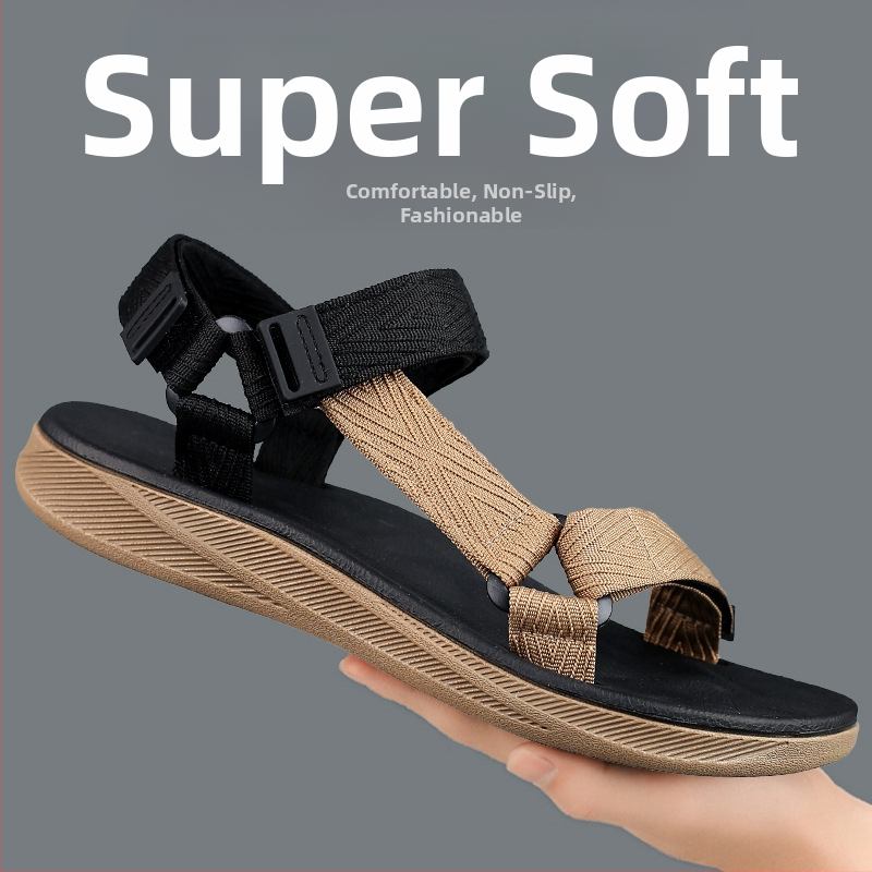 Nou! 2025 Pantofi de plajă pentru bărbați, talpă moale EVA, sandale pentru bărbați, sandale pentru comerț exterior transfrontalier