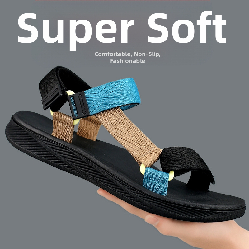 Nou! 2025 Pantofi de plajă pentru bărbați, talpă moale EVA, sandale pentru bărbați, sandale pentru comerț exterior transfrontalier