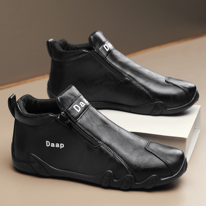 Мъжки обувки Пролет и есен 2025 Нови високи ежедневни кожени обувки Мъжки работни обувки Модерни универсални обувки за туризъм на открито