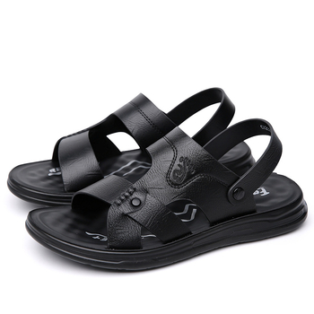 Σανδάλια Ανδρικά Παντόφλες από Γνήσιο Δέρμα, Μεσήλικες, Μεγάλο Μέγεθος, Καλοκαιρινά, Ανθεκτικά στη Φθορά, Δερμάτινα Σανδάλια, Καθημερινά, Παραλίας, Ελαφριά και Άνετα