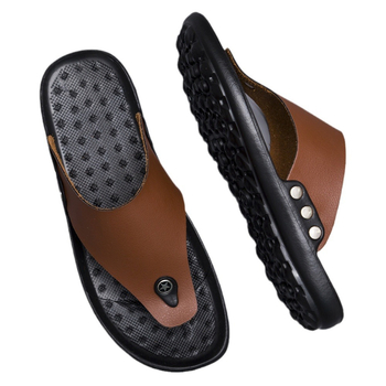 Καλοκαιρινές ανδρικές παντόφλες 2024, μοντέρνα σανδάλια θαλάσσης με επίπεδη σόλα, μοντέρνες παντόφλες με ανοιχτά δάχτυλα, casual, κομψές παντόφλες, κορεατική έκδοση, απλές