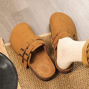 Férfi félpapucs, tavaszi, bebújós, parafa, páros, Birkenneth szandál, plus 47-es méret, irodai, hétköznapi, baotou szandál